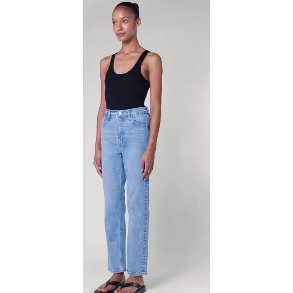 Nobody Denim Bessette Jean High Rise Slim Straight Ankle Blue Cotton Size 27